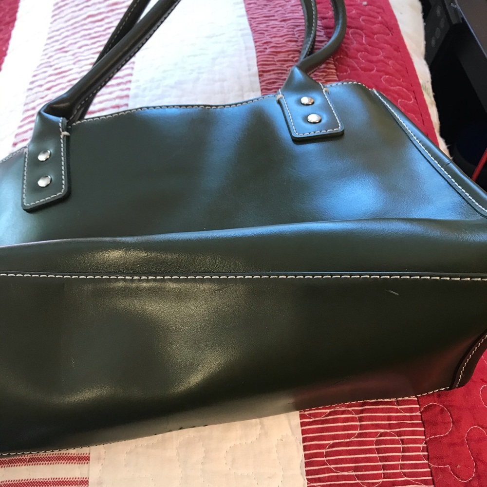 Wilson’s Leather Dark Green Satchel Bag - Picture 14 of 15